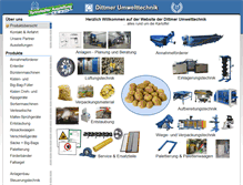 Tablet Screenshot of dittmer-umwelttechnik.de